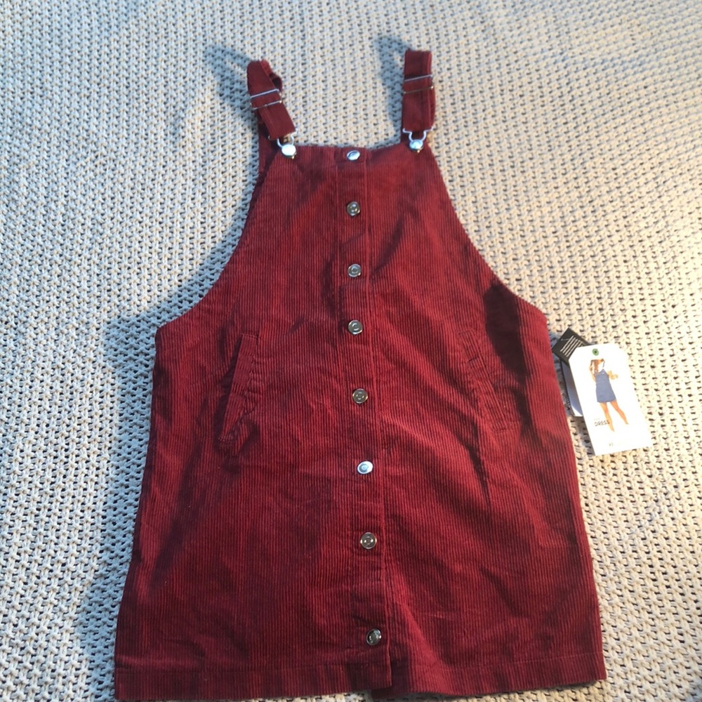 Celebrity Pink|red overall dress